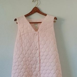 VTG 70's CHRISTIAN DIOR Maxi Long Quilted Puffy Button-down Nightwear Robe Gown